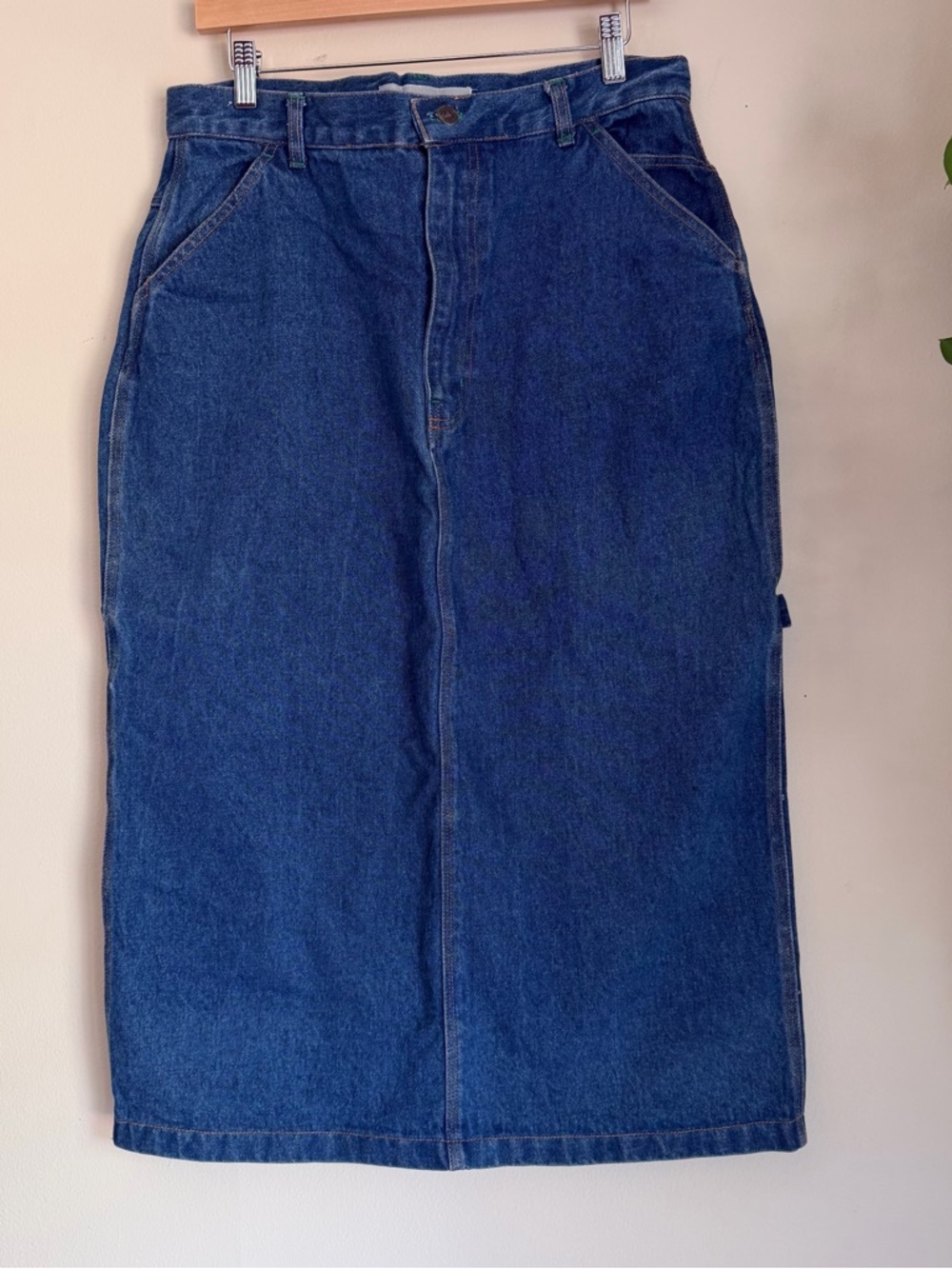Vintage Daily Wear Classic Blue Denim Jean Skirt Cargo NWT